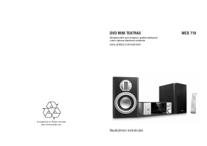 Vadovas Philips MCD710 Stereofoninis rinkinys