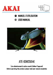 Mode d’emploi Akai ATE-65N2504K Téléviseur LED