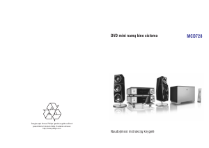 Vadovas Philips MCD728 Stereofoninis rinkinys