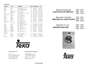 Manual de uso Teka TKX 1270 Lavadora