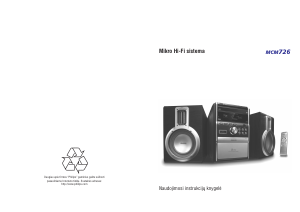 Vadovas Philips MCM726 Stereofoninis rinkinys