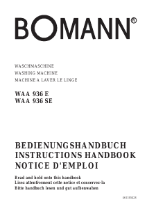 Manual Bomann WAA 936 SE Washing Machine