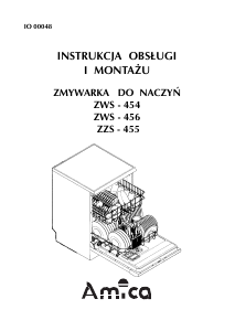Instrukcja Amica ZZS 455 Zmywarka