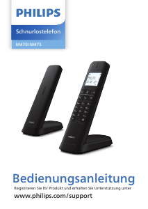 Bedienungsanleitung Philips M4701W Schnurlose telefon