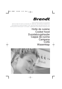 Manual de uso Brandt AG357XP1 Campana extractora
