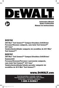 Manual de uso DeWalt DCD797B Atornillador taladrador