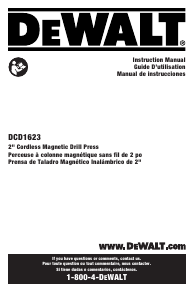 Mode d’emploi DeWalt DCD1623GX2 Perceuse visseuse
