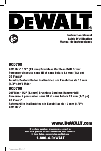 Manual de uso DeWalt DCD709B Atornillador taladrador