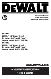 Handleiding DeWalt DCF913E1 Slagmoersleutel