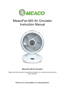 Handleiding Meaco 650 Ventilator