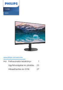 Használati útmutató Philips 242S9JAL S Line LED-es monitor