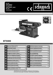 Manual de uso Scheppach BTS900 Lijadora de banda