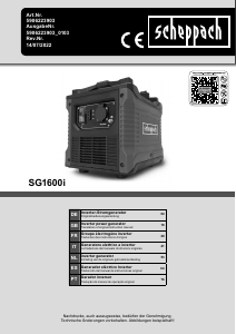 Bedienungsanleitung Scheppach SG1600i Generator