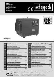 Bruksanvisning Scheppach DGS5500 Generator
