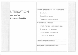 Mode d’emploi Thomson AQUAC15 Lave-vaisselle