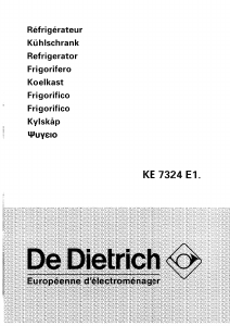 Manuale De Dietrich KE7324E4 Frigorifero-congelatore