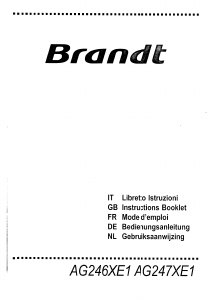 Handleiding Brandt AG247XE1 Afzuigkap