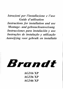 Manuale Brandt AG316XP1 Cappa da cucina