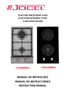 Manual Jocel JP2GV009081 Hob