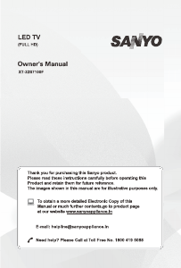 Manual Sanyo XT-32S7100F LED Television