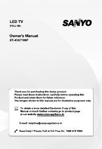 Bruksanvisning Sanyo XT-43S7100F LED TV