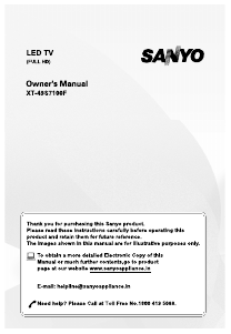 Bruksanvisning Sanyo XT-49S7100F LED TV