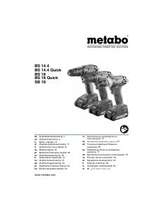 Brugsanvisning Metabo BS 14.4 Quick Bore-skruemaskine