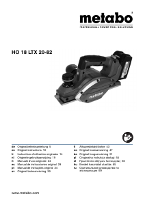 Manual Metabo HO 18 LTX 20-82 Plaina