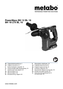 Manual Metabo BH 18 LTX BL 16 Martelo perfurador
