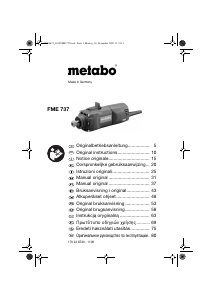 Brugsanvisning Metabo FME 737 Ligesliber