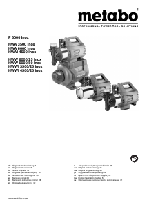 Manual Metabo HWWI 4500/25 Inox Water Pump