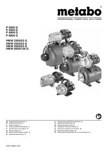 Manual Metabo HWW 9000/100 G Water Pump