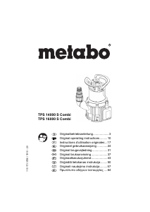 Bedienungsanleitung Metabo TPS 14000 S Combi Wasserpumpe