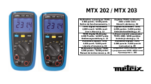 Mode d’emploi Metrix MTX 202 Multimètre