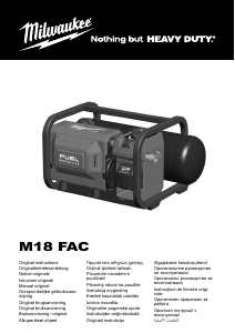 Kullanım kılavuzu Milwaukee M18 FAC-0 Kompresör