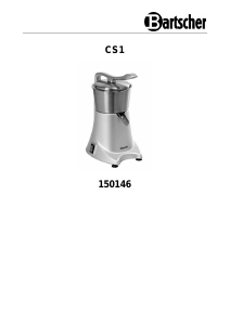 Handleiding Bartscher CS1 Citruspers