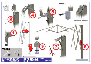 説明書 Prostor P7 ガーデンパラソル
