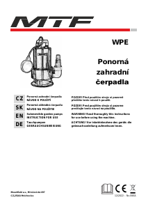 Manuál MTF WPE040 Čerpadlo na vodu