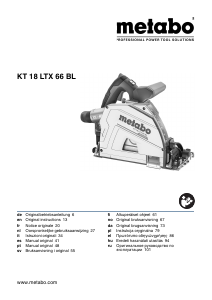 Εγχειρίδιο Metabo KT 18 LTX 66 BL Κυκλικό πριόνι