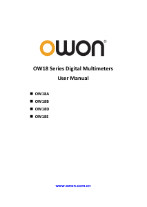 Manual OWON OW18E Multimeter