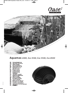 Priročnik Oase AquaMax ECO 8500 Črpalka za fontano