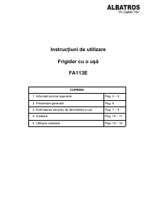 Manual Albatros FA113E Frigider