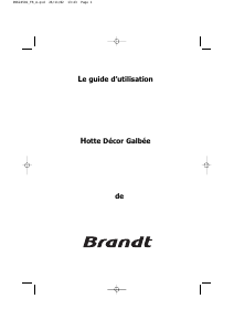 Mode d’emploi Brandt AD249WN1 Hotte aspirante
