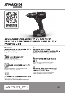 Mode d’emploi Parkside PABSP 20-Li B2 Perceuse visseuse