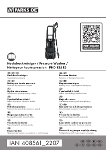 Εγχειρίδιο Parkside PHD 135 E5 Πλυντήριο πίεσης