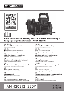 Manual Parkside PHGA 1300 A1 Water Pump