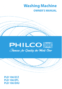 Handleiding Philco PLD 106 EHU Wasmachine