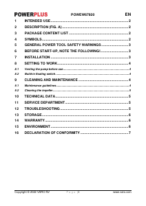 Handleiding Powerplus POWEW67920 Waterpomp