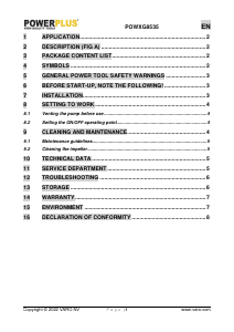 Handleiding Powerplus POWXG9535 Waterpomp