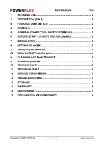 Handleiding Powerplus POWEW67906 Waterpomp